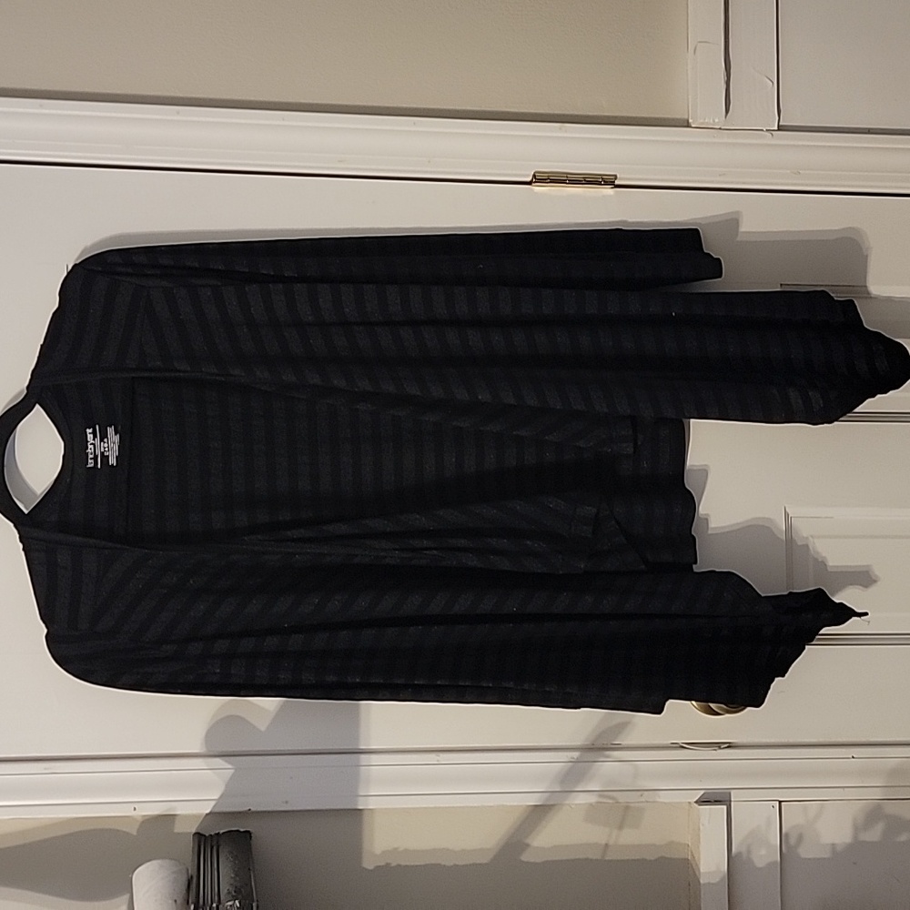 Lane Bryant open draped front striped cardigan size 22/24